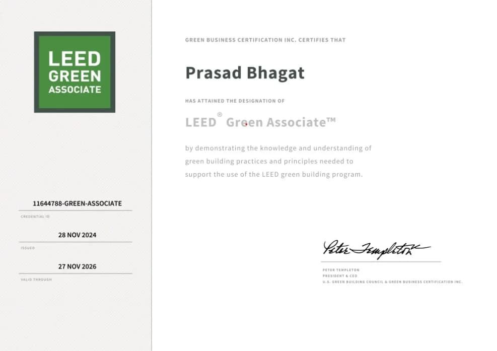 Prasad Bhagat Certificate